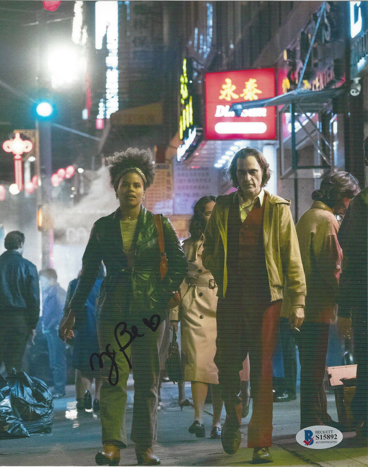 ZAZIE BEETZ SIGNED 'JOKER' 8x10 MOVIE Photo Poster painting SEXY ACTRESS BECKETT COA BAS