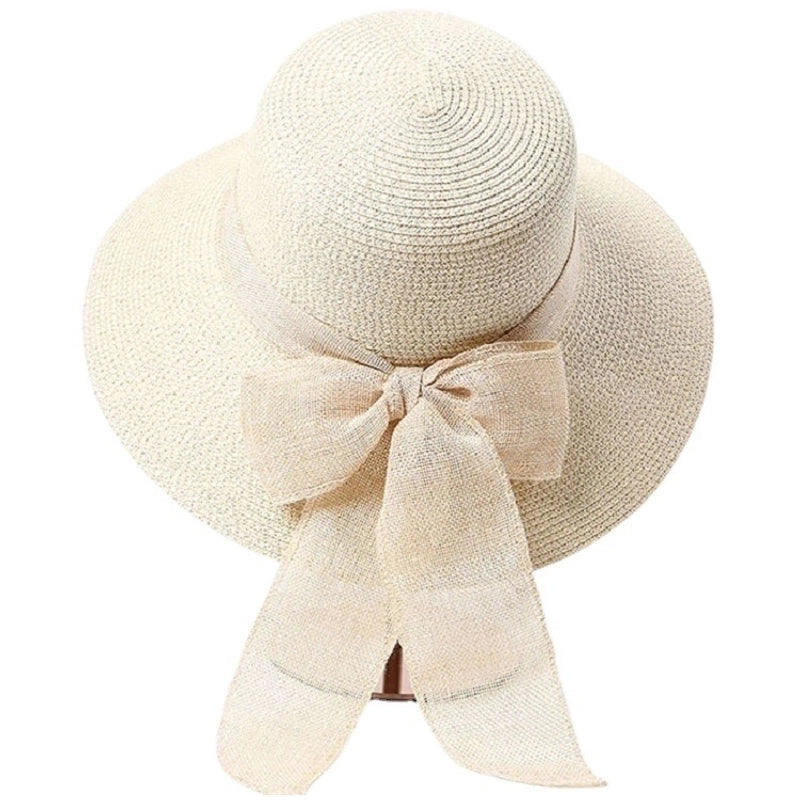 Women's Vintage Style Sweet Solid Color Flat Eaves Sun Hat