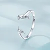 Dachshund Dog Cuff Ring 925 Sterling Silver