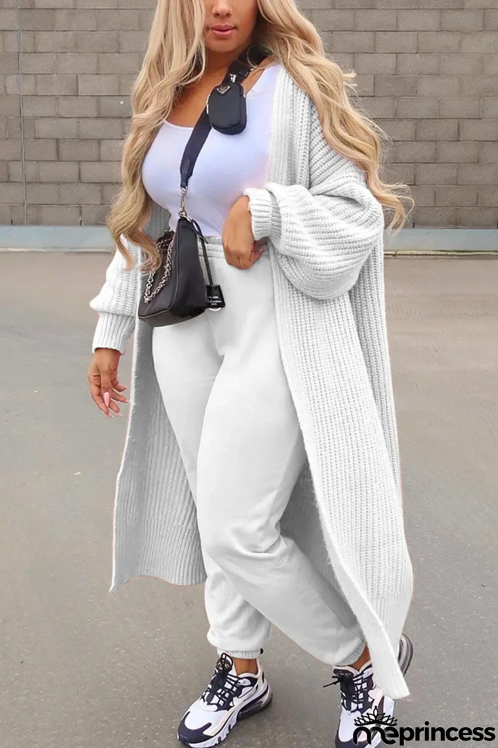 White Casual Solid Hollowed Out Outerwear