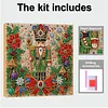 Christmas DIY Special Shape Diamond Painting Pearl Art With Inner Frame Kit 25x25cm(Nutcracker)