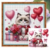 (Multi Style)Two Kittens Playing With Yarn-Full Embroidery 3 strands 11CT Stamped Cross Stitch-40*40CM