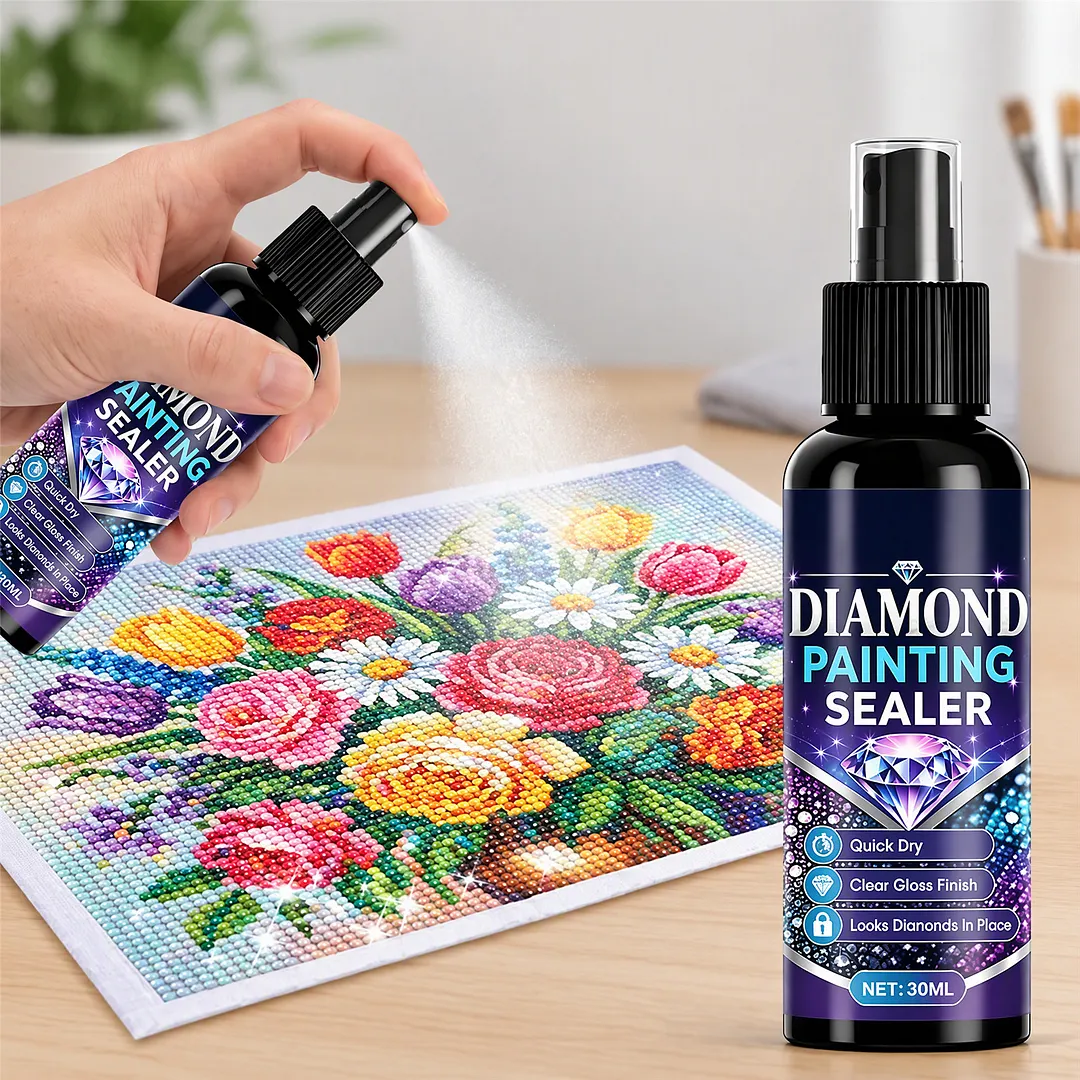 Diamond Painting Sealer Spray Quick Dry Clear Gloss Finish for Diamond Art
