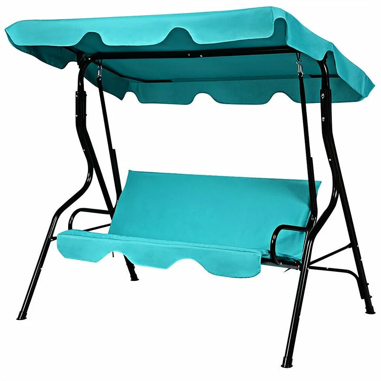 🔥kukelife🔥Docenin™3 Seater Outdoor Patio Canopy Porch Swing Chair with Cushioned Steel Frame