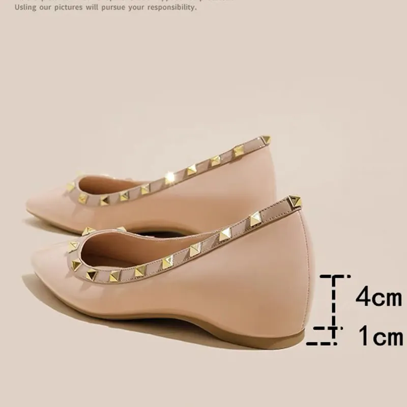 Breakj Breakj Jane Small 5Cm High Rivet Tip Single Shoes Women 2025 New One-Legged Stubble Shoes