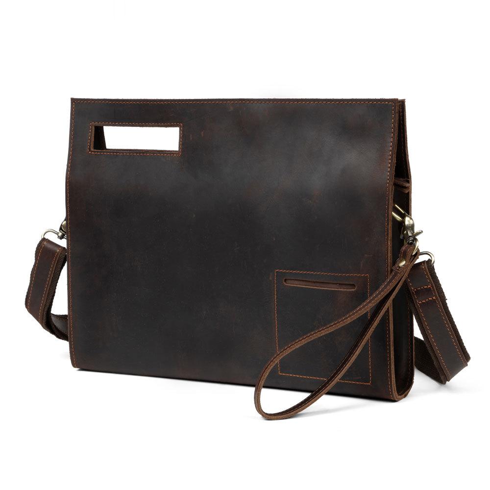 Men's Leather Should Bag A4 Size Briefcase