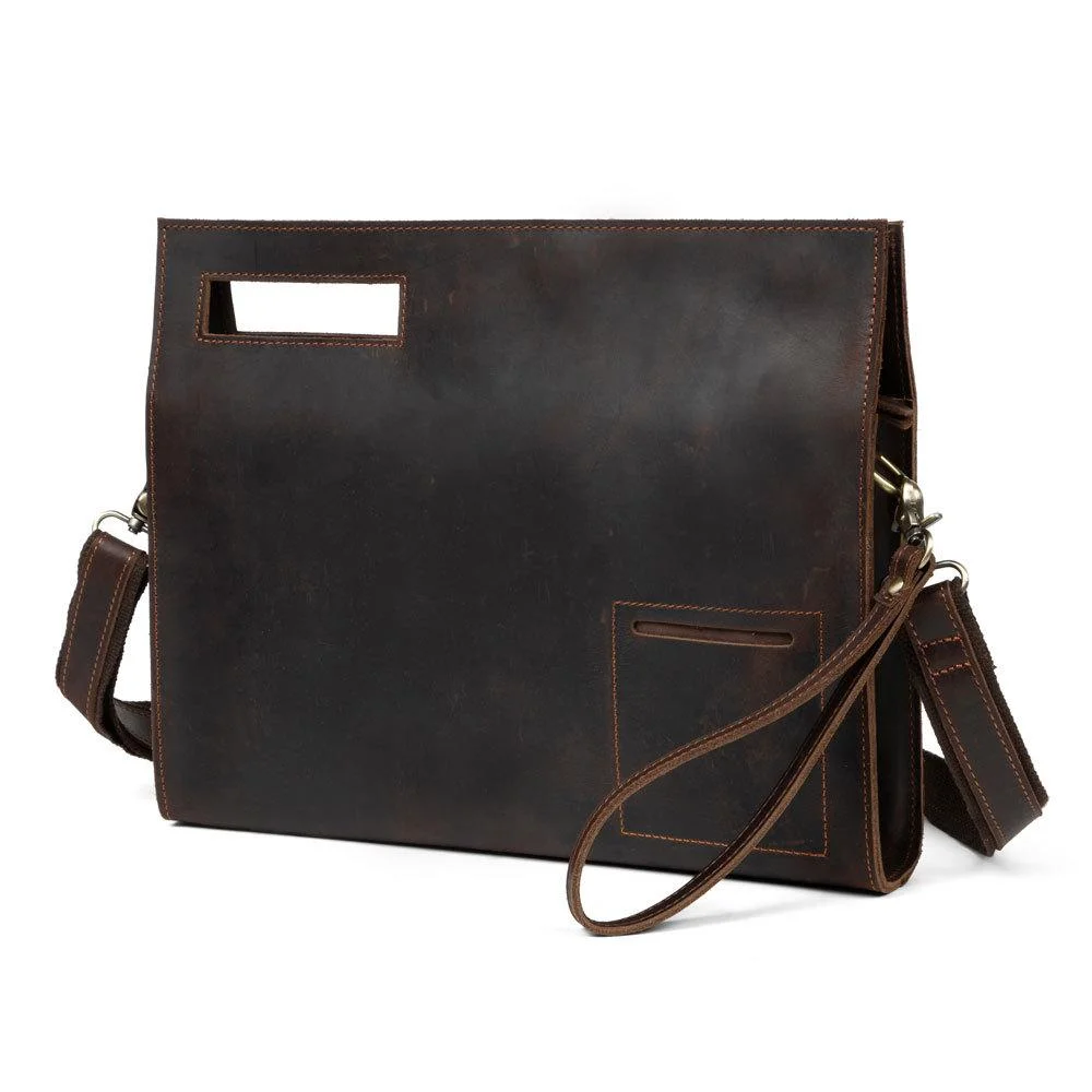 Men's Leather Should Bag A4 Size Briefcase