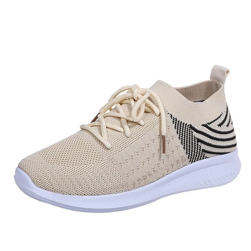 Women's Sneakers Lace Up Sock Shoes Summer Casual Sneakers Women Running Ladies Vulcanized Shoes Plus Size 35-43