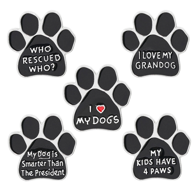 Cartoon Style Cute Classic Style Pin Cartoon Paw Print Alloy Stamping Stoving Varnish Plating Unisex Brooches Collar Pin