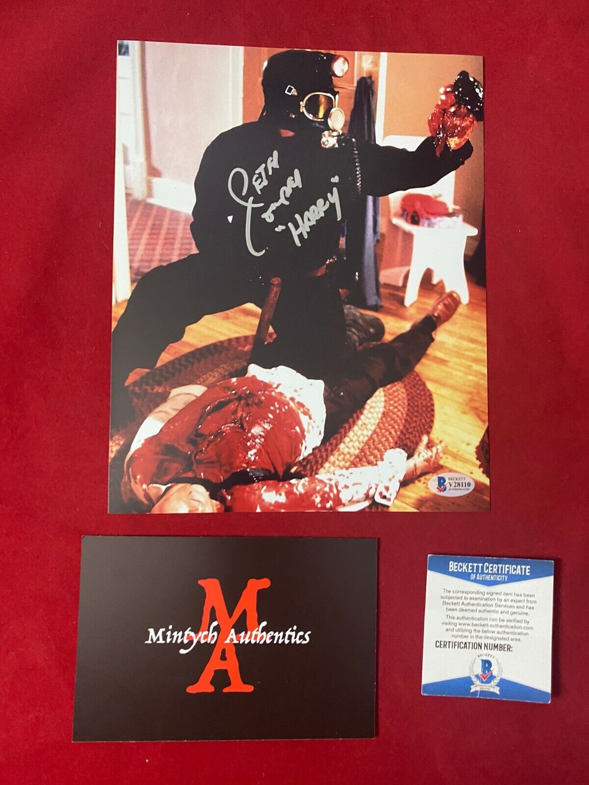PETER COWPER MY BLOODY VALENTINE AUTOGRAPHED SIGNED 8x10 Photo Poster painting! BECKETT COA!