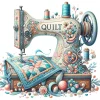 (US Local)Sewing Machine-14CT Counted Cross Stitch Kit(40x40cm)