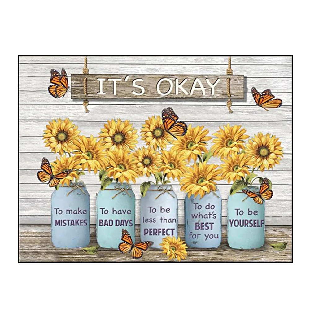 11ct Counted Cross Stitch - Sunflower Vase(50*60cm)