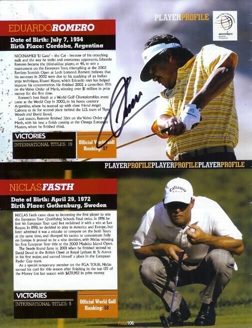 *EDUARDO ROMERO*SIGNED*AUTOGRAPHED*PICTURE*GOLF*PGA*PGA TOUR*COA*