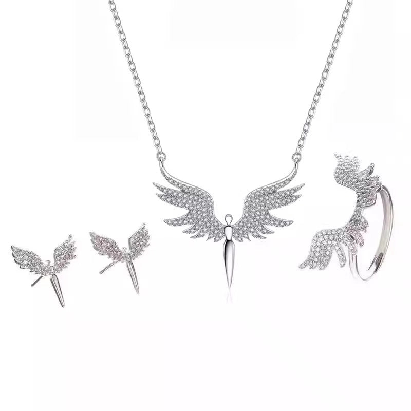 Angel Wings Titanium Steel Necklace Pendant Women’s Collarbone Creative Wings Necklace  Gift For Girlfriend Wife -3010