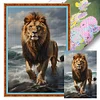 Lion-11CT Stamped Cross Stitch 40*70cm(Big Size)
