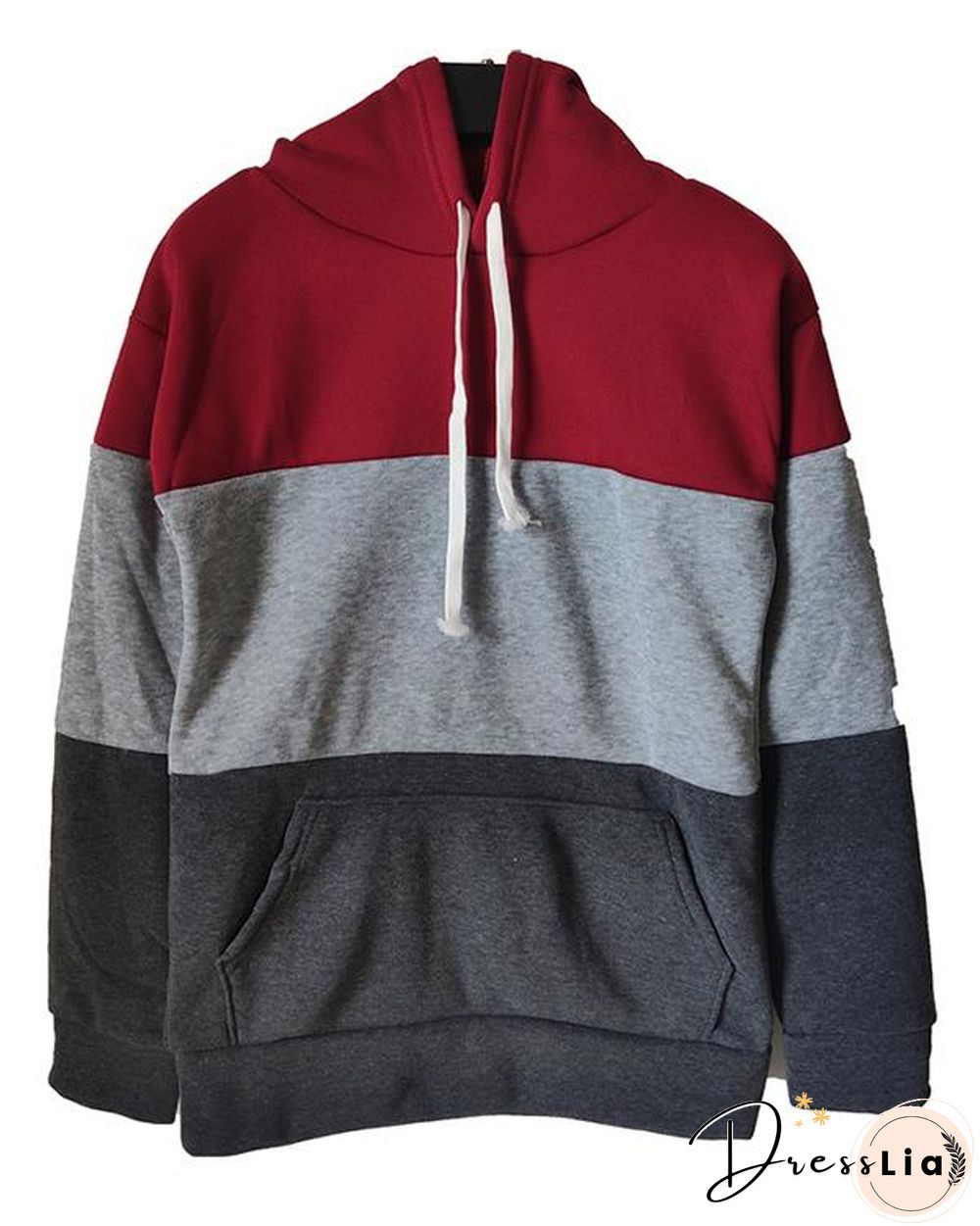Color Block Long Sleeves Hoodie