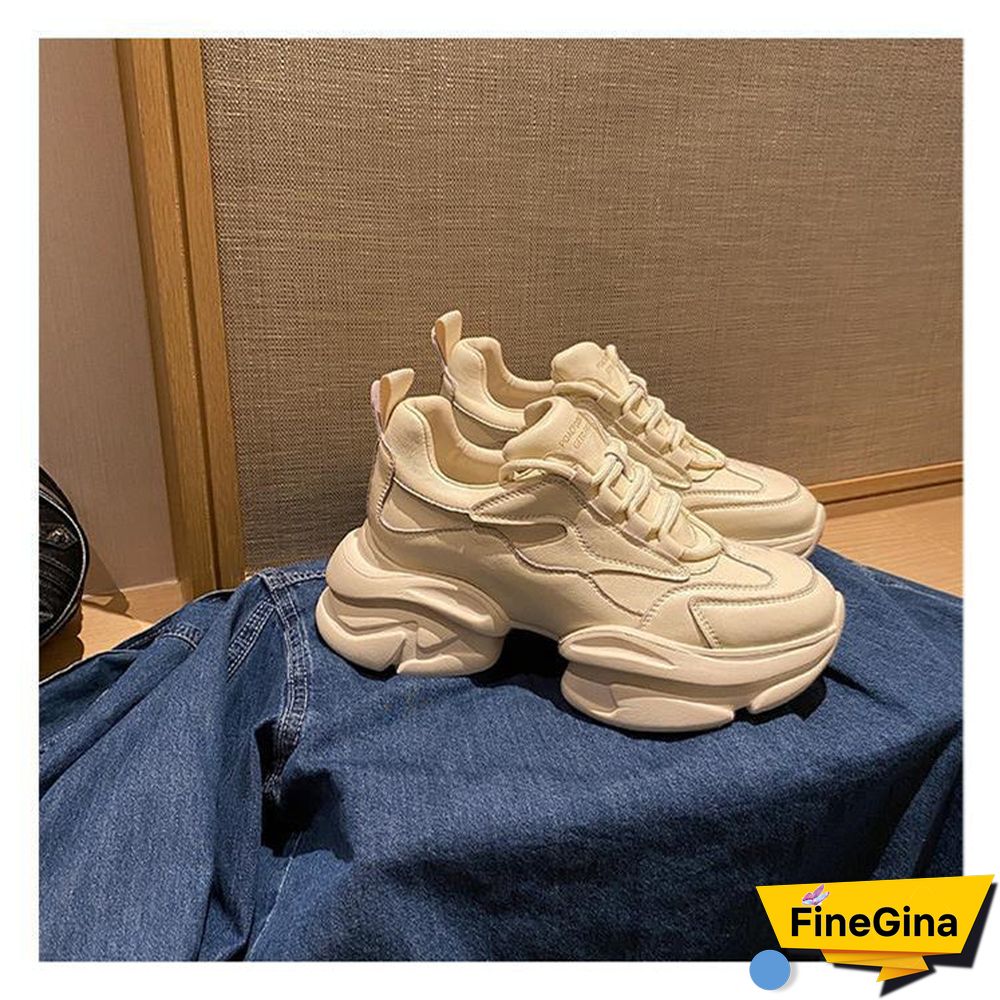 Women's Casual Solid Color Round Toe Flat Heel Sneakers