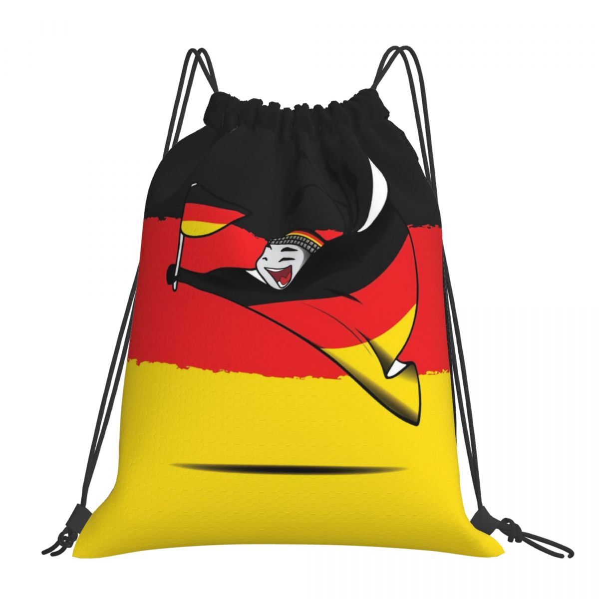 Germany World Cup 2022 Mascot Foldable Sports Gym Drawstring Bag