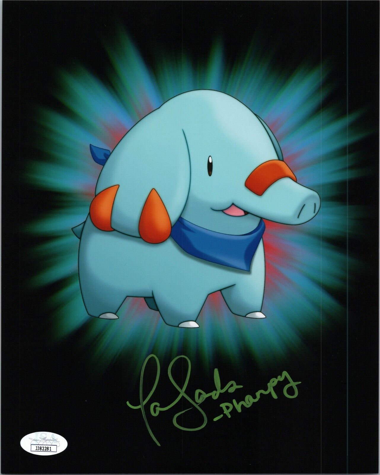 ~ TARA SANDS Authentic Hand-Signed PHANPY - POKEMON