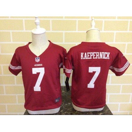 Toddler  San Francisco 49ers #7 Colin Kaepernick Red Stitched NFL Jersey
