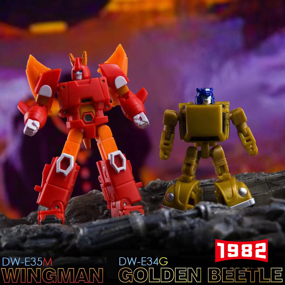 Dr.Wu DW-E34GDW-E35M GOLDEN BEETLE WING MAN mini Transformers Toy Action Figure