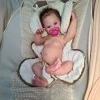 17" Lifelike Innocent and Lovely Reborn Brown Hair Newborn Girl Sapin with Heartbeat💖 & Sound🔊 - RBBI-Myrebornbabydoll&reg; Myrebornbabydoll&reg;