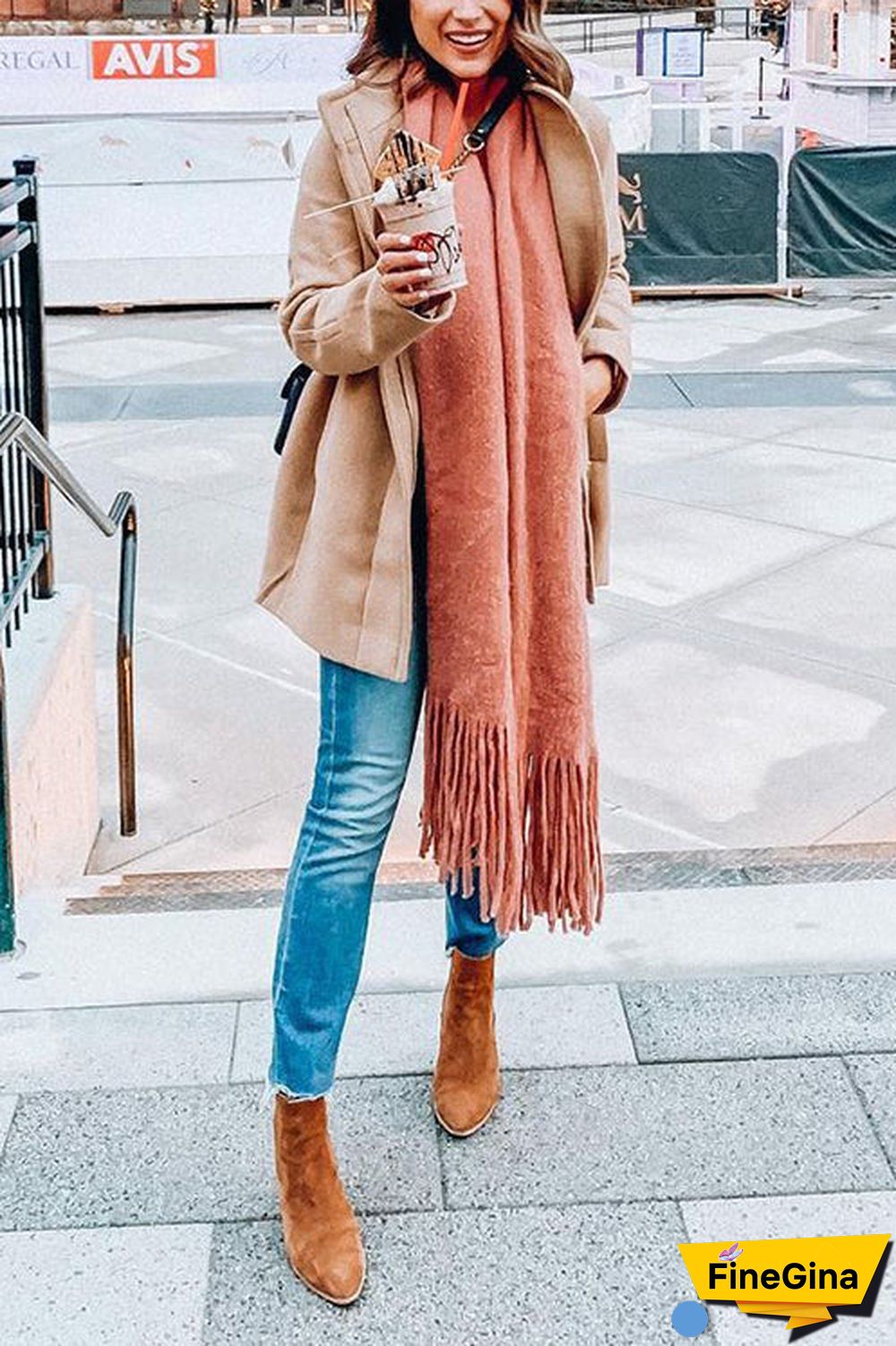 Solid Tassels Scarf