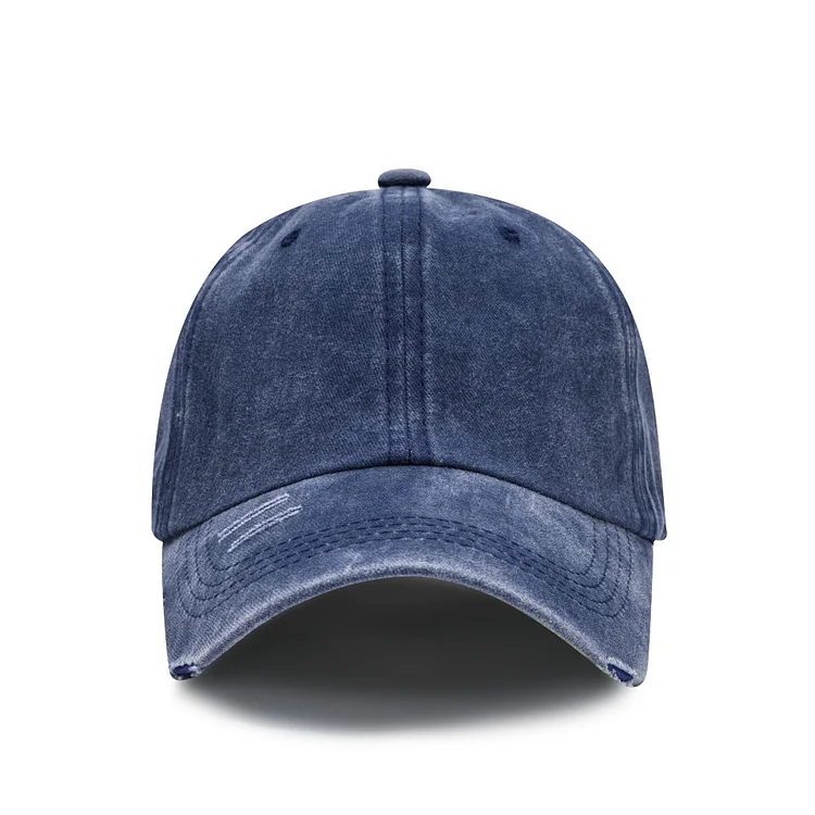 Unisex Vintage Washed Hole Solid Color Baseball Cap SOPULA