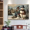 Bonhomme De Neige D’Hiver-Perceuse Ronde Peinture Diamant-40*30CM
