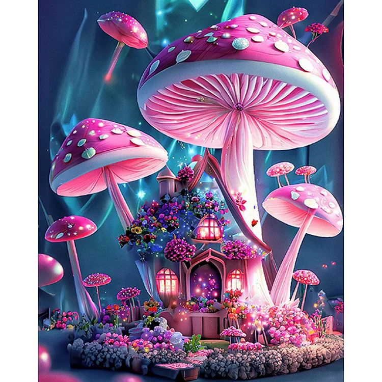 Mushroom Hut - Painting By Numbers - 40*50CM gbfke