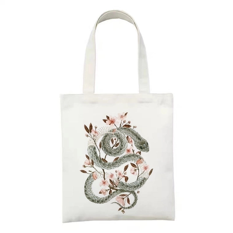 Women’s Minimalist Artistic Animal Mushroom Butterfly Shopping Bags