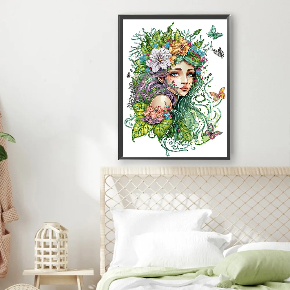 Diamond Painting - Partial Special Shaped Drill - Elf Girl(Canvas|30*40cm)