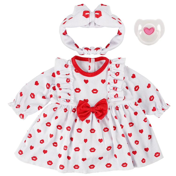 17"-22" Reborn Baby Doll Red Love 3 Pcs Set Clothing Accessories：Realistic Reborn Baby Dolls By Rsgdolls®