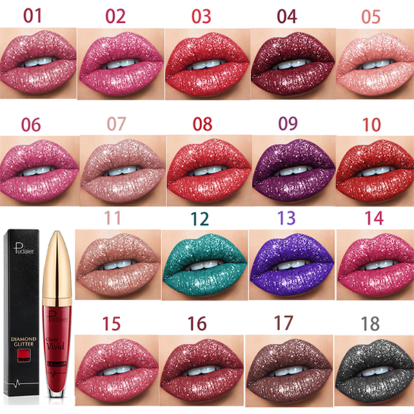 (🎃HALLOWEEN PRE SALE ) Diamond Lip Gloss Matte To Glitter Liquid Lipstick Waterproof