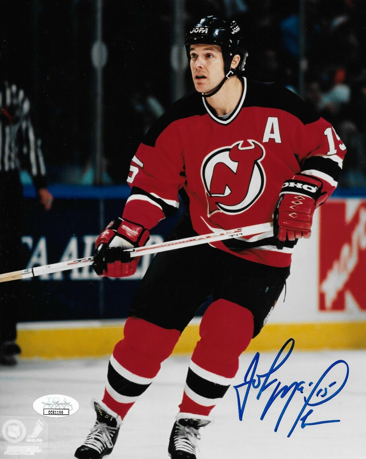 JOHN MACLEAN NJ DEVILS SIGNED AUTOGRAPH 8X10 Photo Poster painting JSA COA