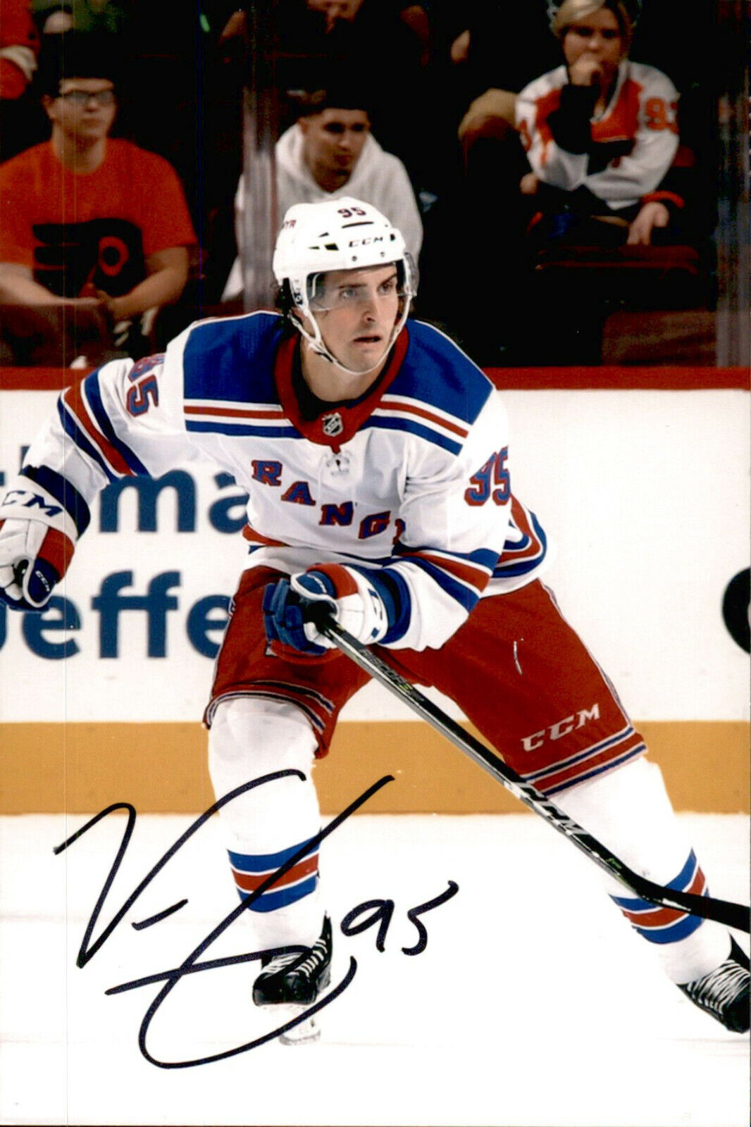 Vinni Lettieri SIGNED 4x6 Photo Poster painting NEW YORK RANGERS #5