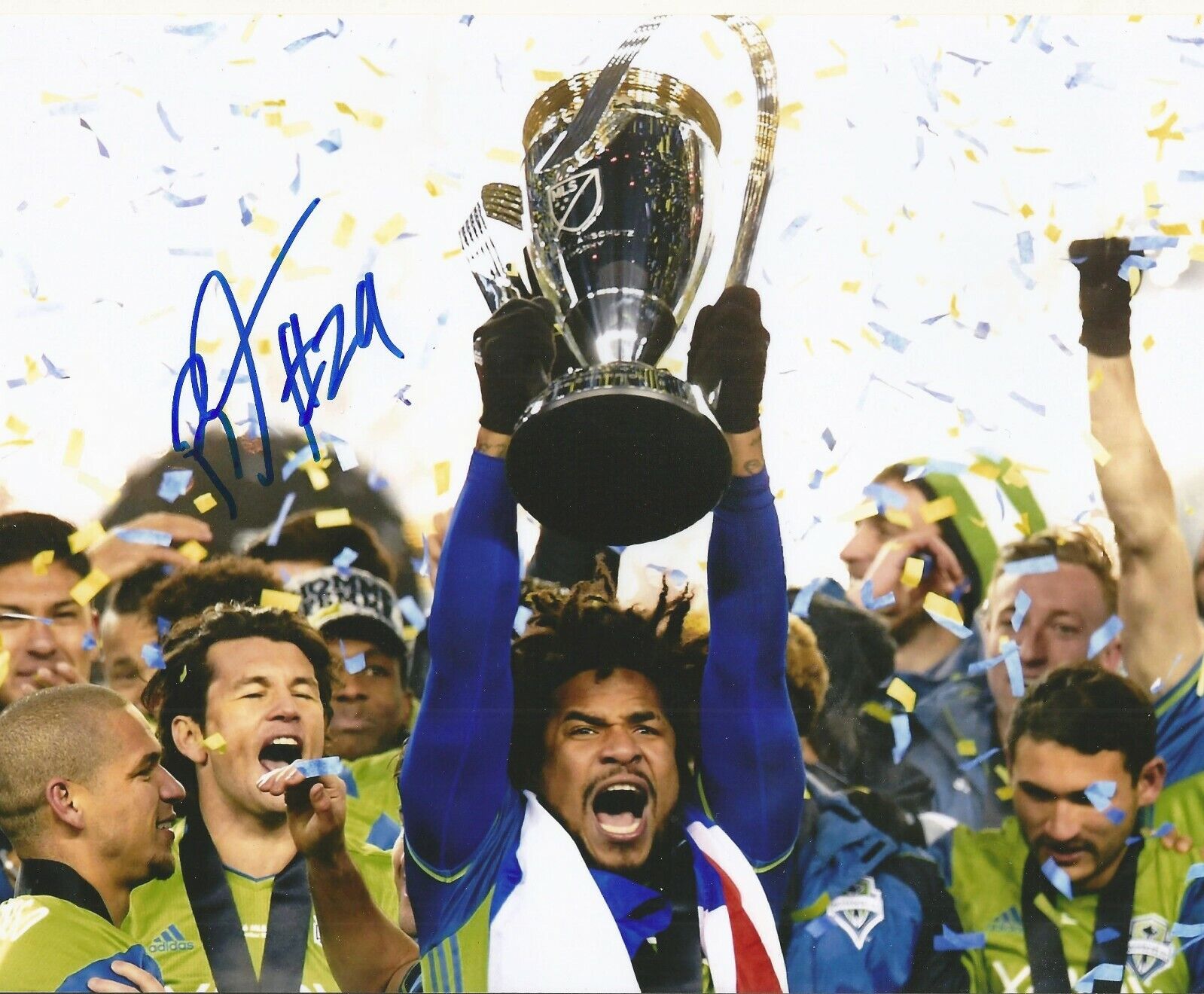 ROMAN TORRES SIGNED SEATTLE SOUNDERS 8x10 Photo Poster painting #2 MLS CUP with COA