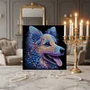 DIY Pearl Painting Wolf for Home Wall Decor with Frame(30x30cm)