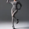 Bodystocking Long Sleeve Full Body Bodysuit Includes Five Finger Glove Body Stockings Velvet 120D Jumpsuit