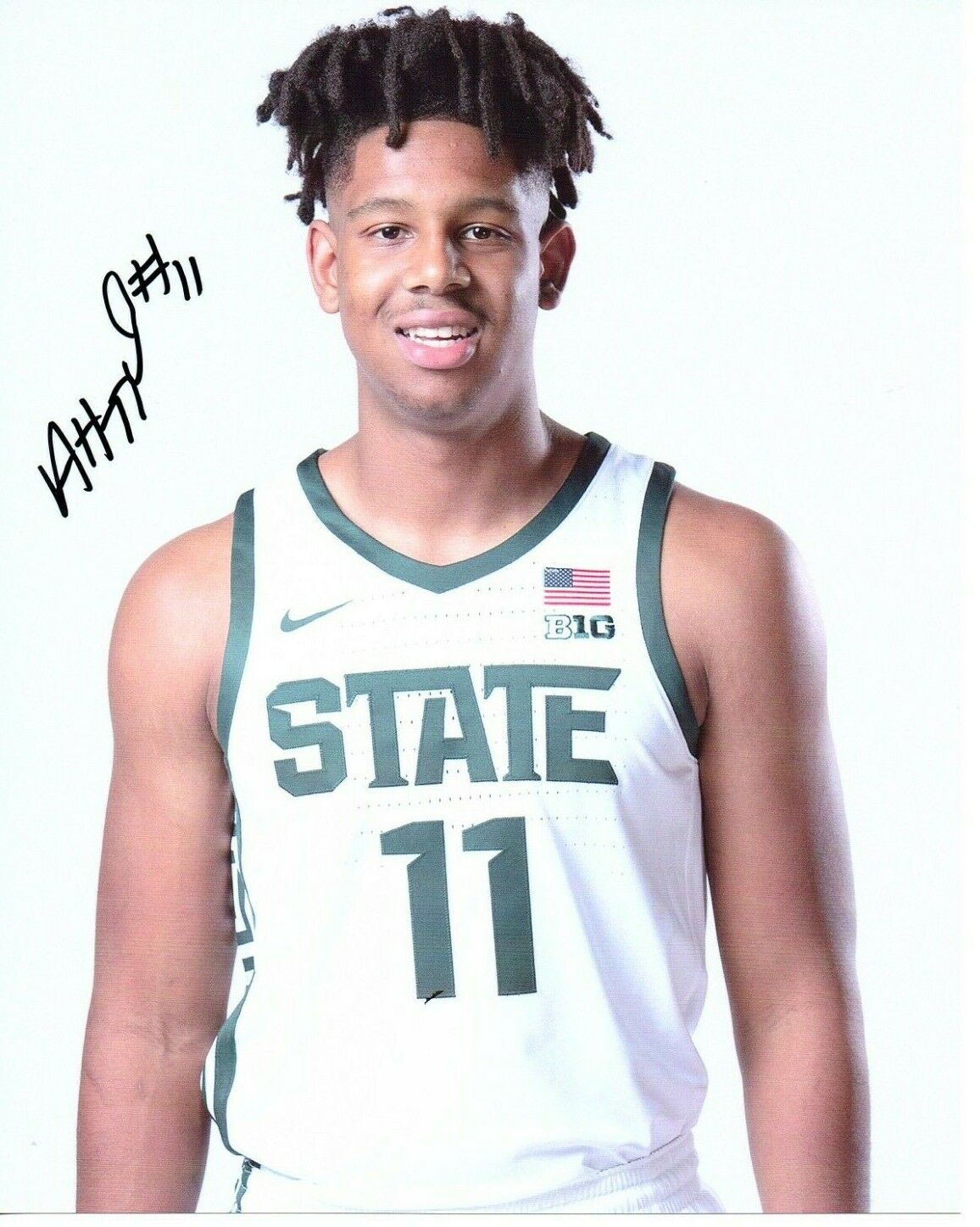 A.J. Hoggard Michigan State Spartans basketball autograph signed 8x10 Photo Poster painting AJ!