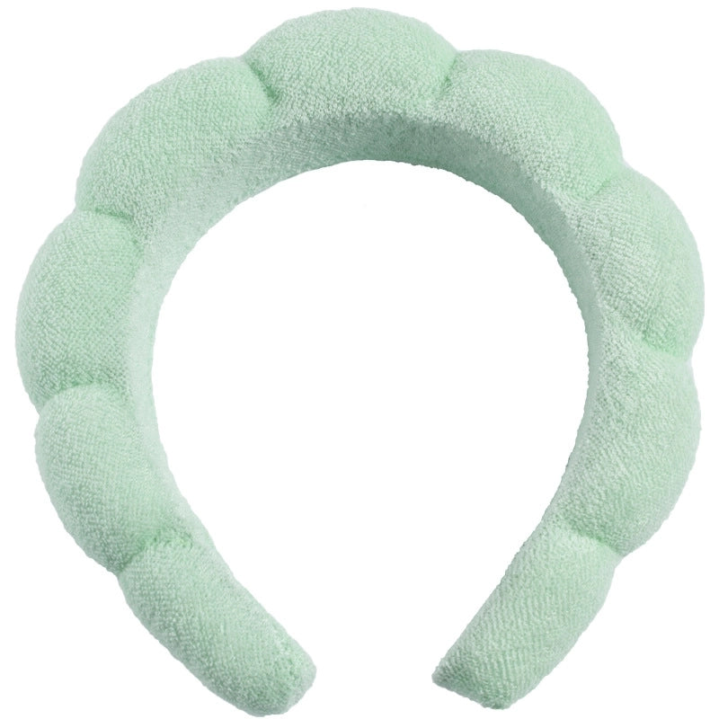 Minimalist Women’s Color Block Towel Velvet Spa Headband