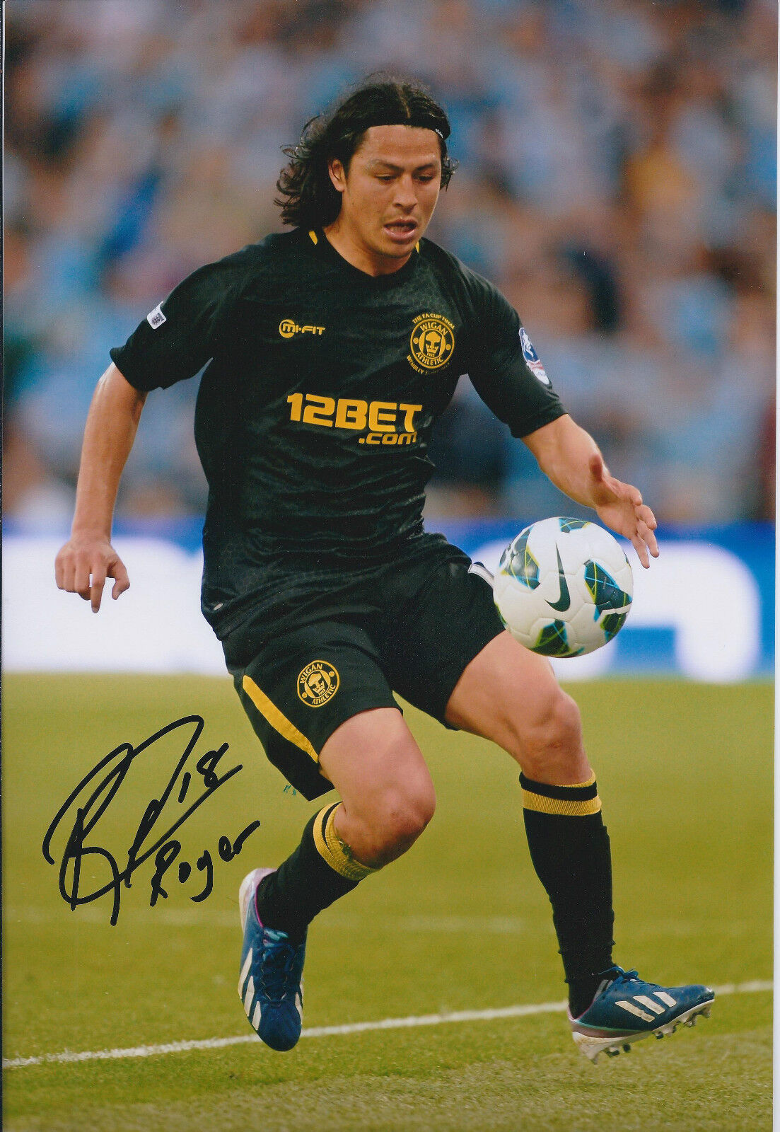 Roger ESPINOZA SIGNED Autograph 12x8 Photo Poster painting AFTAL COA WIGAN FA Cup WINNER