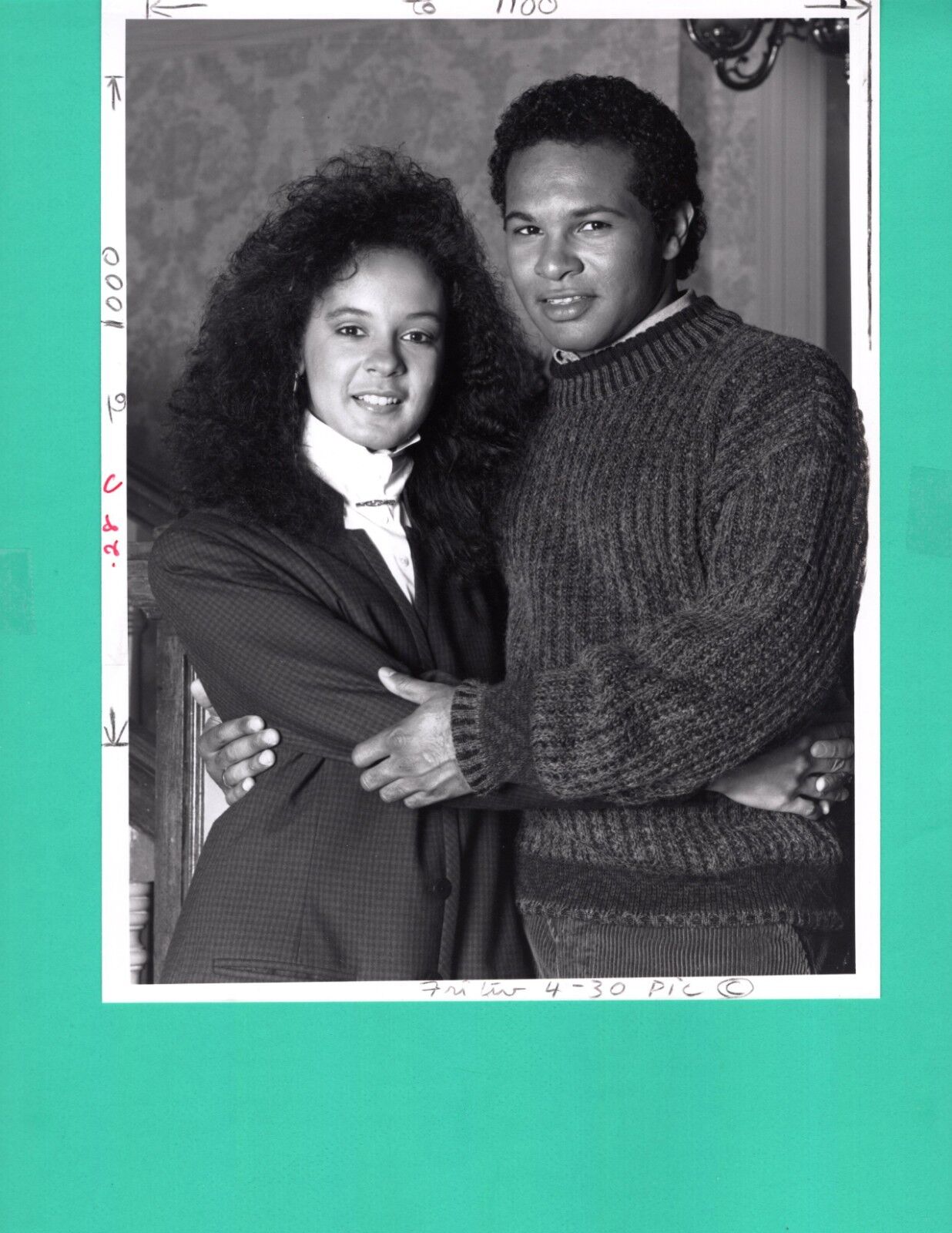 SABRINA LEBEAUF GEOFFREY OWENS Cosby Show 1988 News Press Promo Photo Poster painting 7x9 NBC