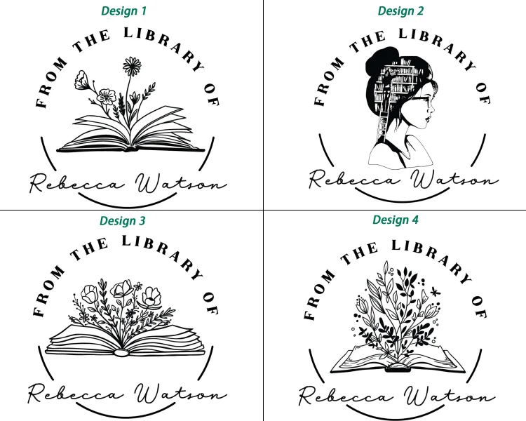 Custom From the Library of Book Stamp, Personalized Book Stamp