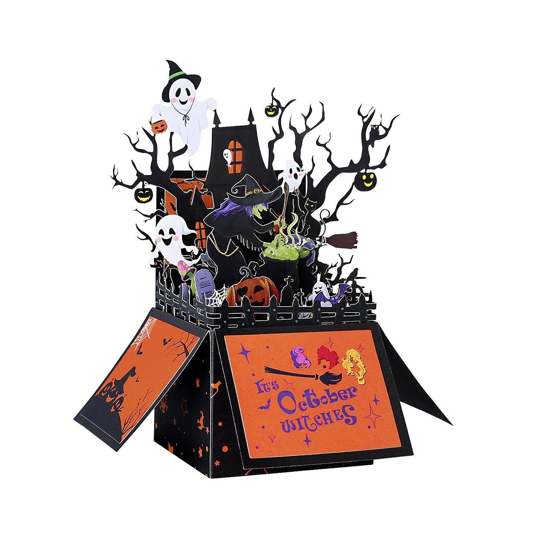 Details about   Little Witch Pop Up Greeting Card by Up With Paper Treasures #1030 Halloween 