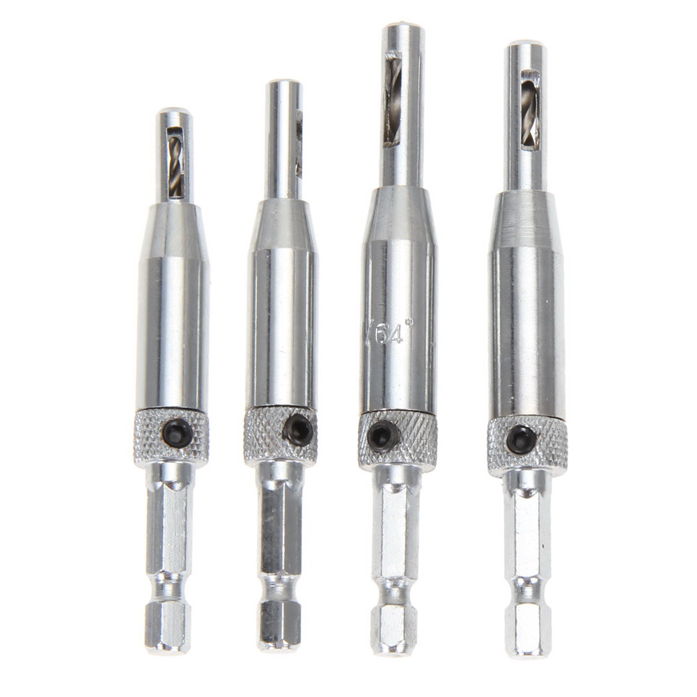 

4 Pcs Hss Self Centering Hinge Drill Bits Set Door Cabinet, 501 Original
