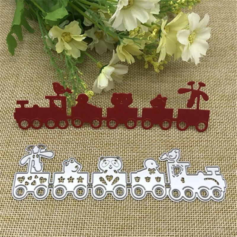 1PCS Cutting Dies Scrapbooking Dies Metal Cartoon Train DIY Scrapbooking Photo Album Decorative Embossing Stencil