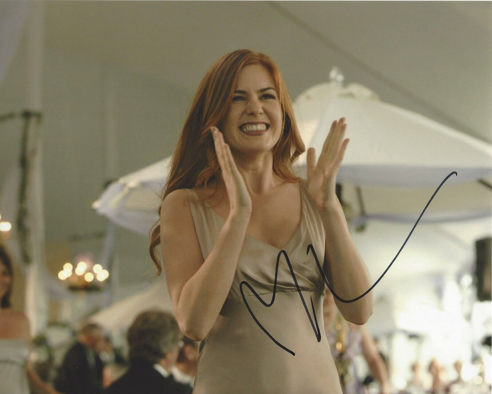 ACTRESS ISLA FISHER HAND SIGNED 8x10 Photo Poster painting A w/COA WEDDING CRASHERS REDHEAD