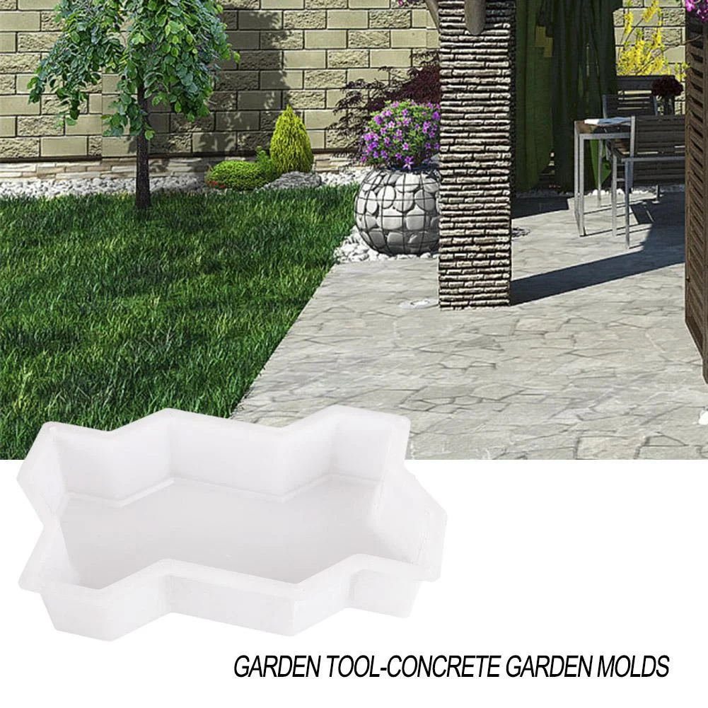 Garden Pavement Mold DIY Manually Propylene Paving Concrete Mould (Wave)