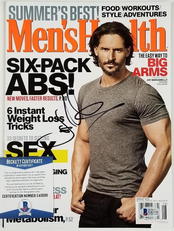 Actor JOE MANGANIELLO Signed Men's Health Magazine True Blood ~ Beckett BAS COA